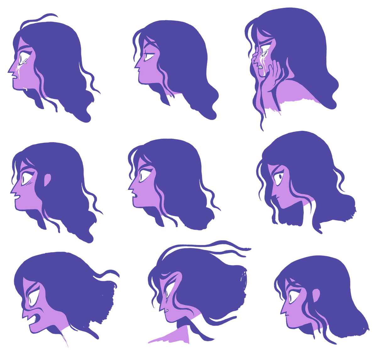 Medea di Rita Petruccioli - studi delle teste